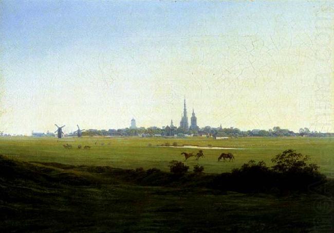 Caspar David Friedrich Meadows near Greifswald china oil painting image